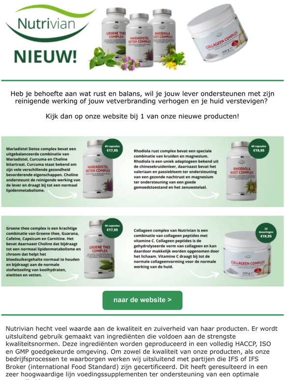 Nutrivian Rust, Detox en Collageen Complex