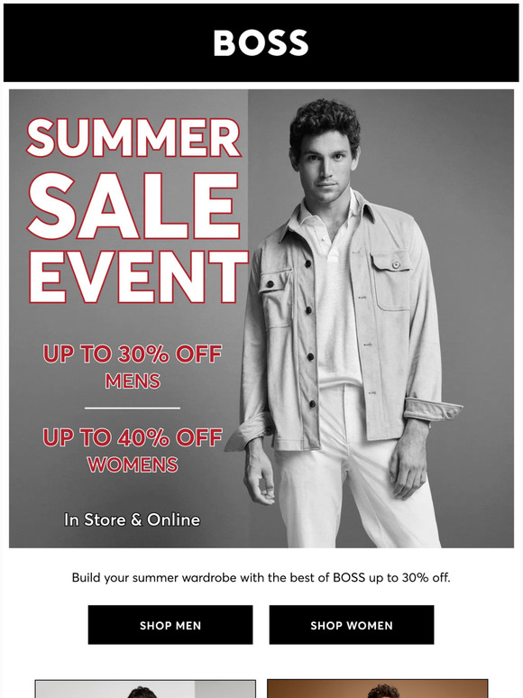 Boss hotsell summer sale