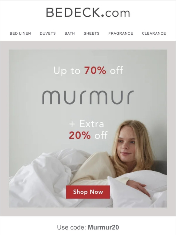 UK - Final 24hrs of Extra 20% off Murmur!