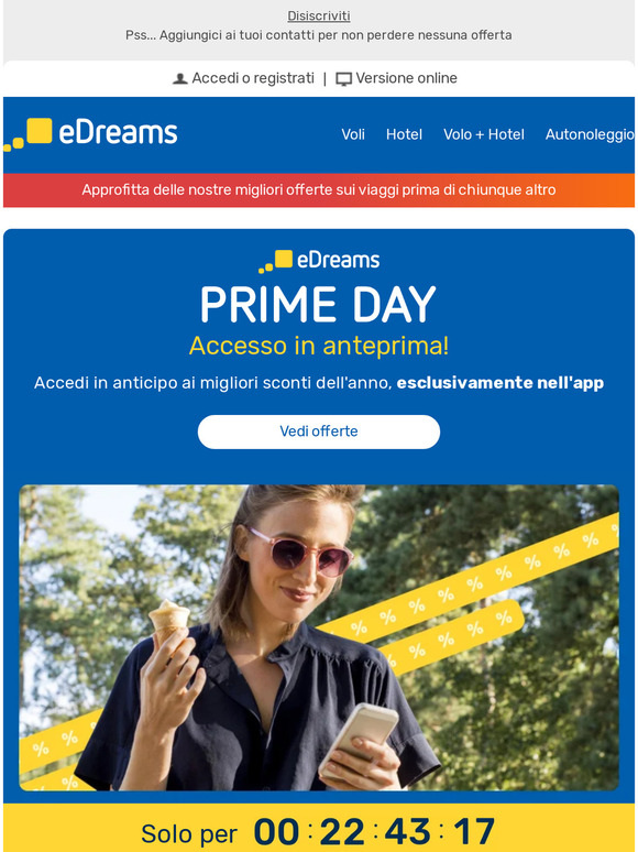 Accesso in anteprima a Prime Day, solo nella nostra app 📲