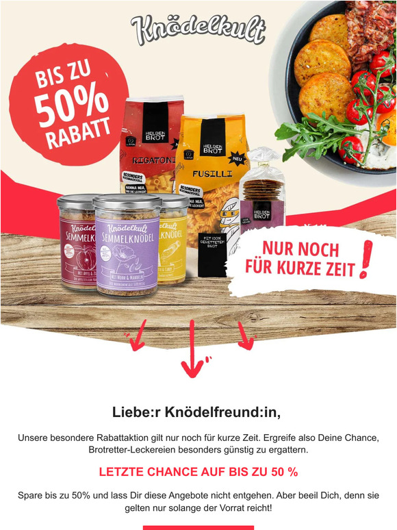 Letzte Chance: Bis zu 50 % sparen! 🥖
