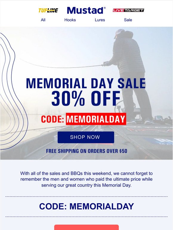 Memorial Day savings – save 30% off EVERYTHING!!