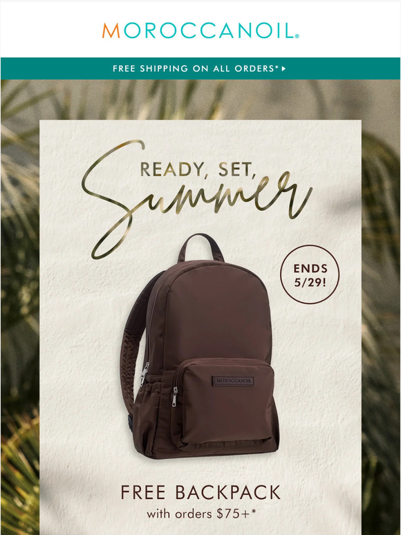 Moroccanoil FREE backpack with your order Milled