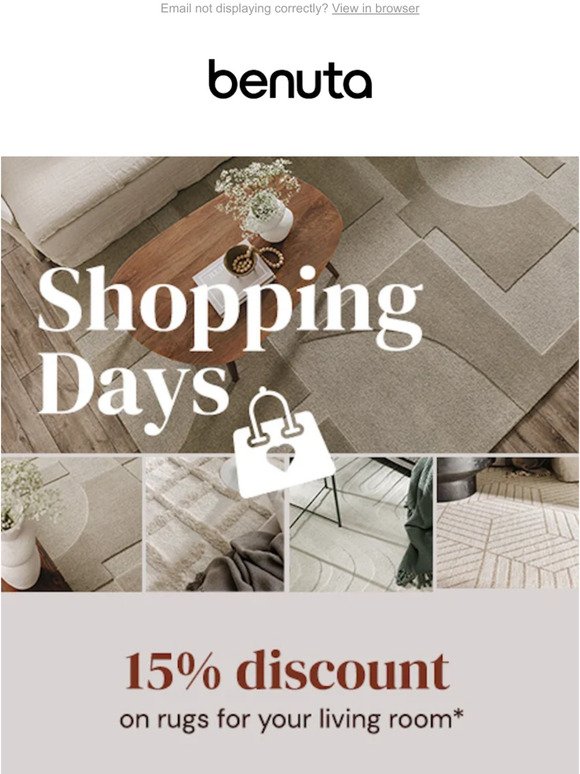 🛒 Shopping Days: 15% discount 😍