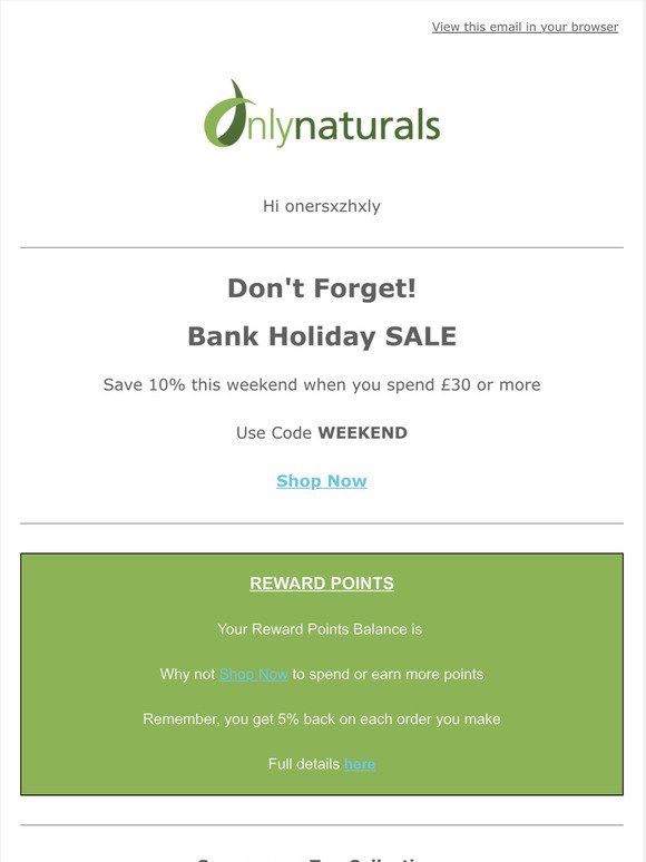 Don't Forget! Bank Holiday SALE - Save this weekend