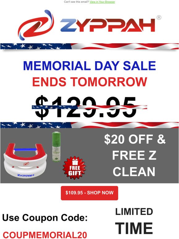 🇺🇸 Memorial Day Sale ENDS TOMORROW - Save Now