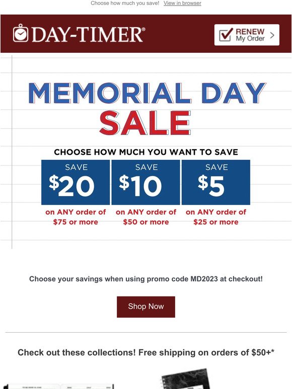 Memorial Day ★ Super Sale: Up to $20 off orders