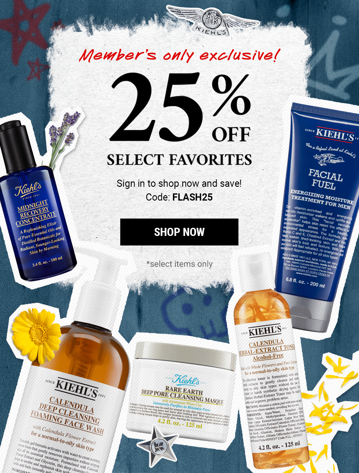 Kiehl's: Weekend Plans: Members Only, Sign In to Save 25%! | Milled