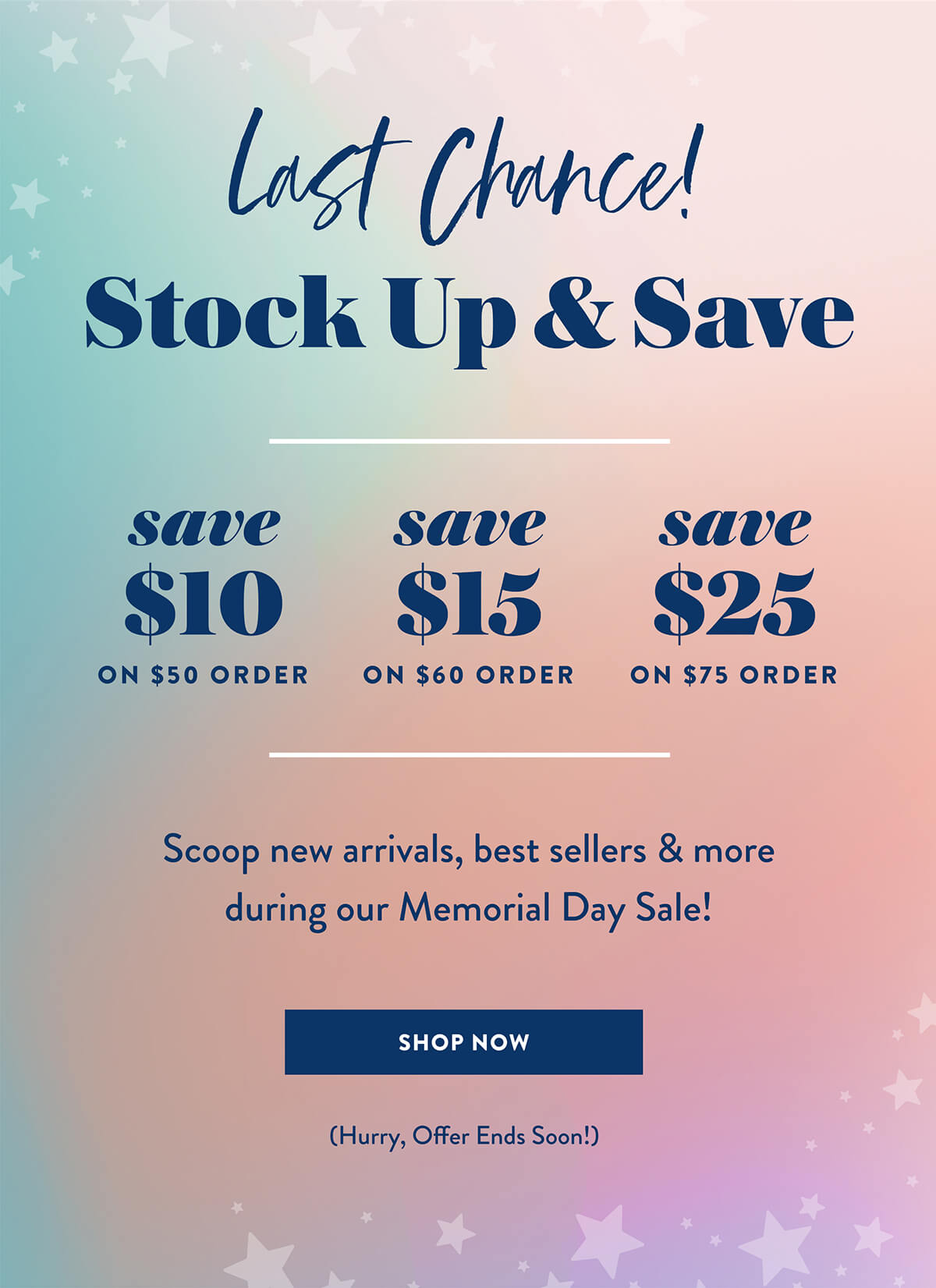 LAST CHANCE TO SAVE! 