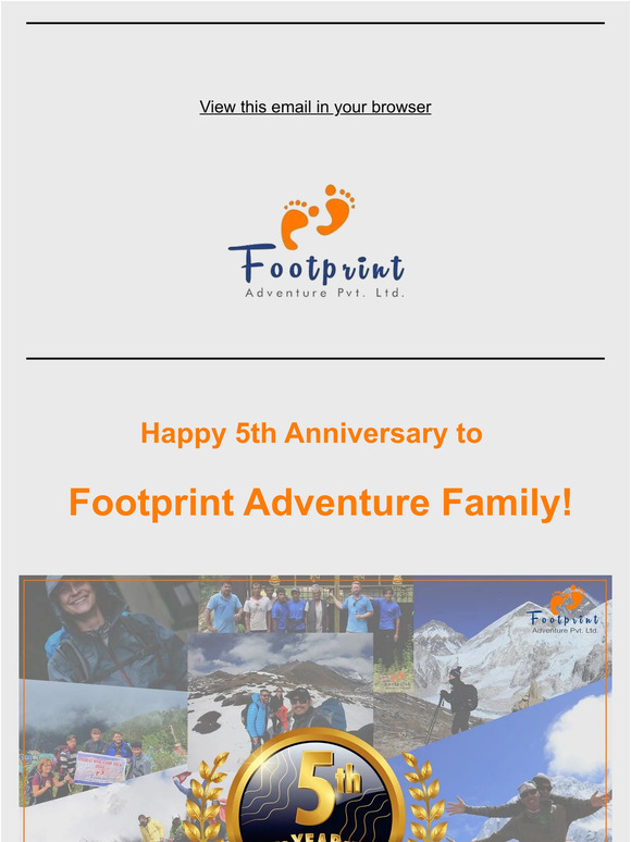 Happy 5th Anniversary to the Footprint Adventure Family!