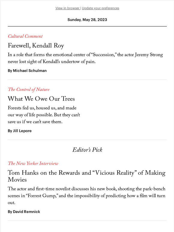 The New Yorker Farewell, Kendall Logan Roy Milled