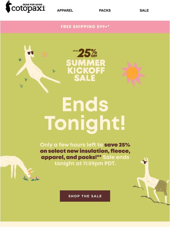 Ends Tonight: 25% Off Select Styles