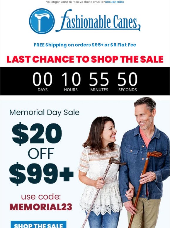 Last Chance Alert: Save Big during our Memorial Day Sale