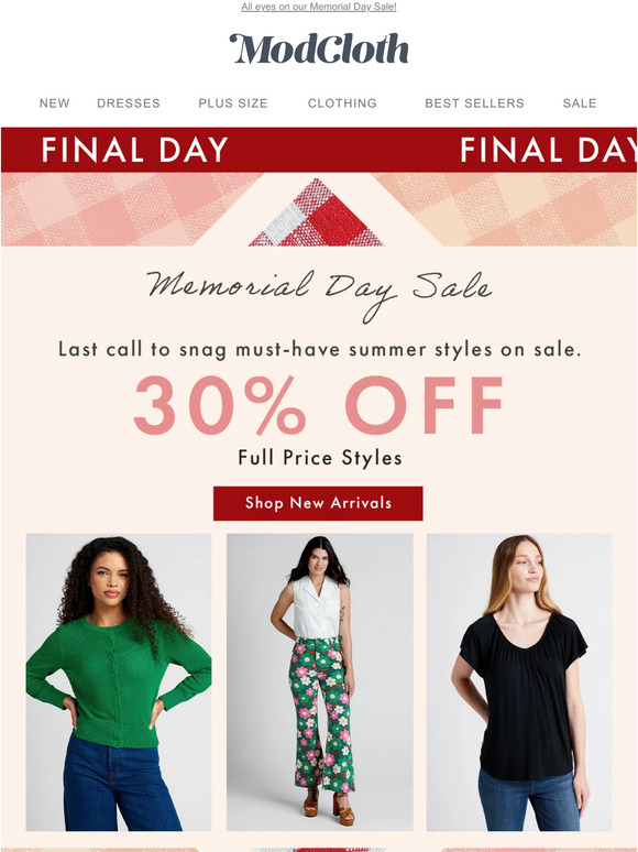 Modcloth For you early access to 50 off! ๐ Milled