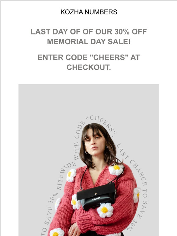 LAST CHANCE TO SAVE 30% SITEWIDE
