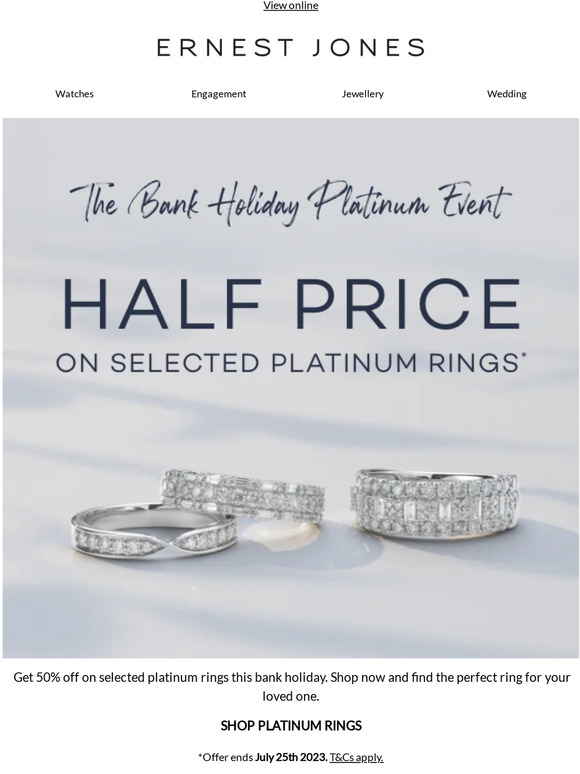 Ernest jones wedding ring on sale sets