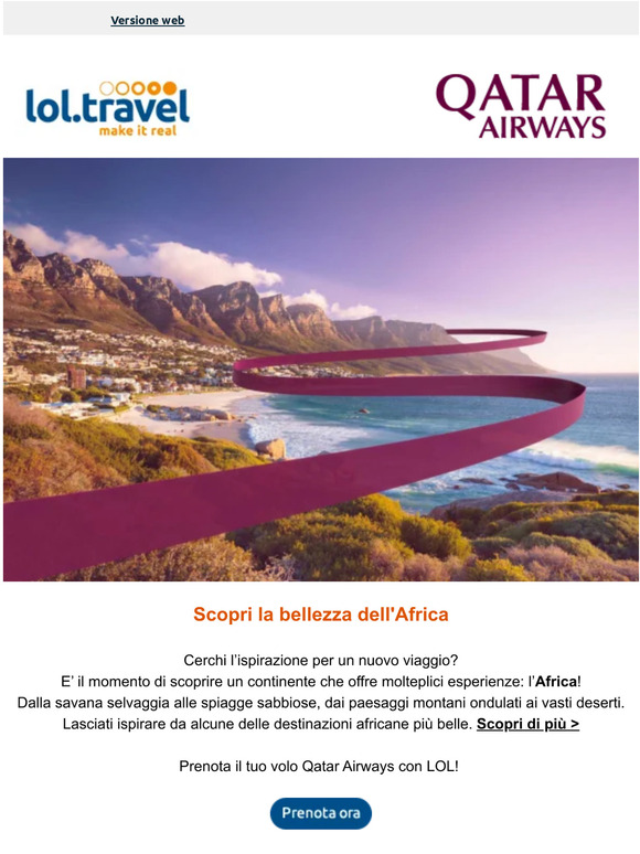 Scopri la bellezza dell'Africa con Qatar Airways