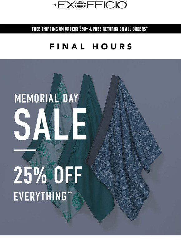 Final Hours of 25% Off