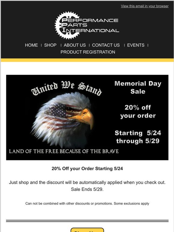 Happy Memorial Day - LAST DAY FOR THE SALE!