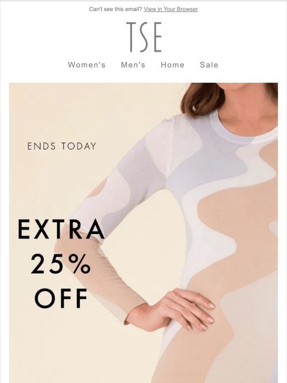 Ends Today // Extra 25% Off Sale