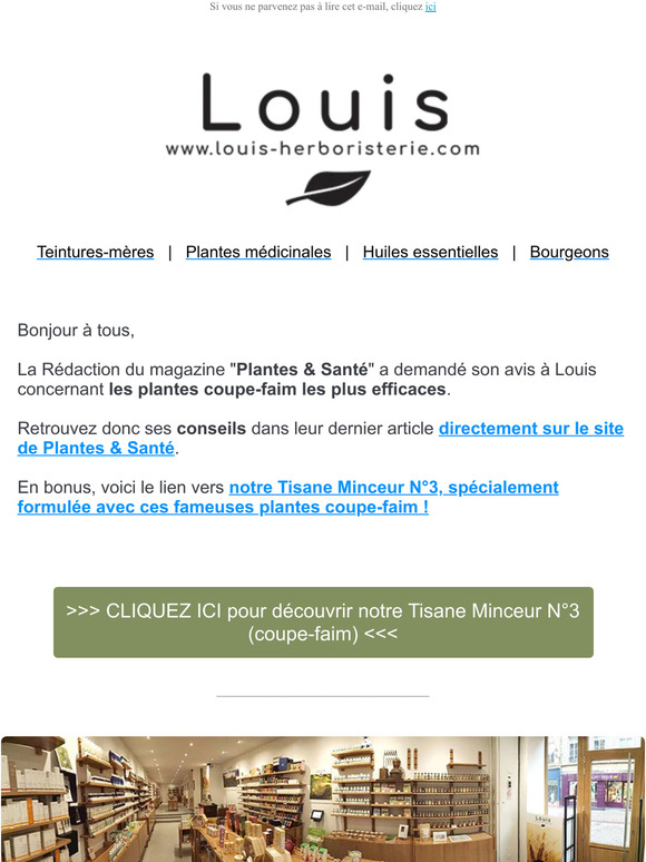 🌿 Louis nous parle des plantes coupe-faim dans le dernier numéro de Plantes & Santé 🌿