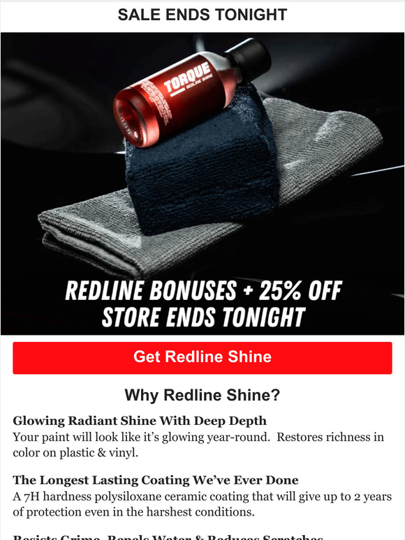 Torque Detail: ⏰ 4 Hours Left: Redline Ceramic 󠁼Coating Sale ⏰ | Milled
