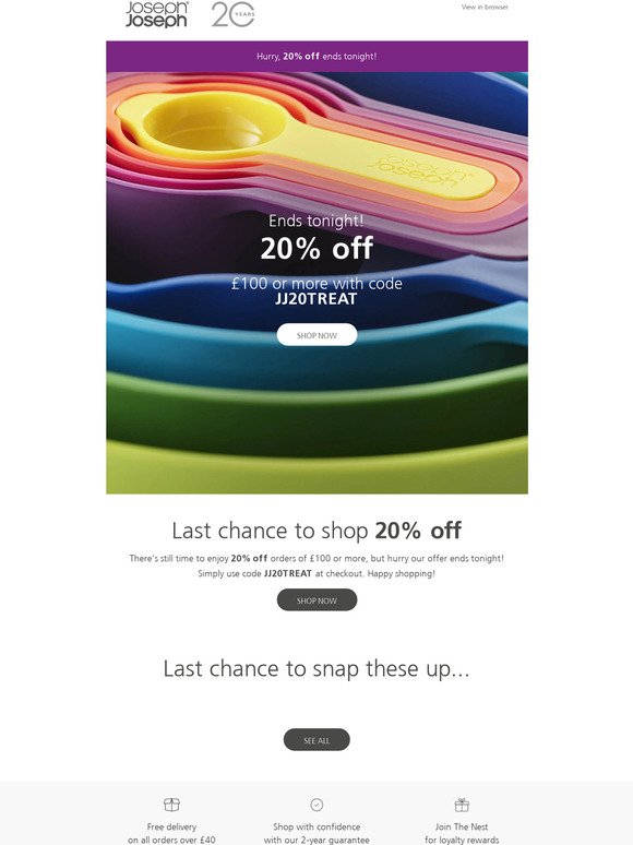 Hurry, last chance to get 20% off