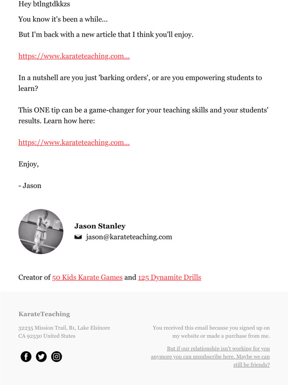 [KarateTeaching - New Article] 😀