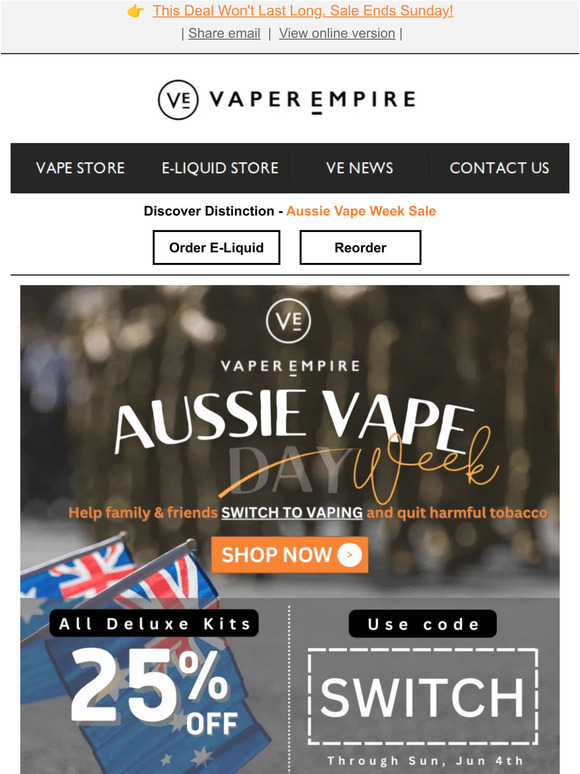 Vaper Empire Our BIGGEST SALE Aussie Vape Week Vaper Empire