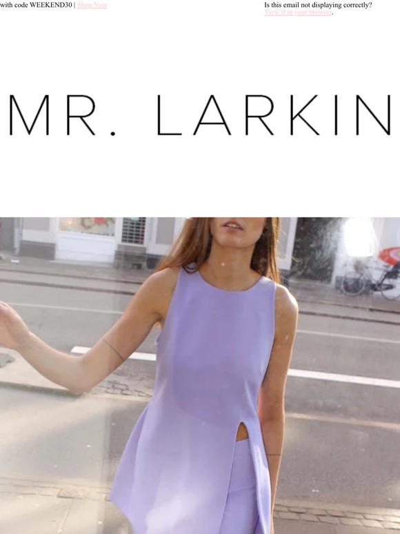 Mr. Larkin: NEW IN, Mr. Larkin