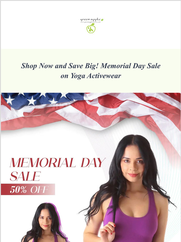 Get 25% Off  and Celebrate Memorial Day with Our Exclusive Yoga Activewear Sale!