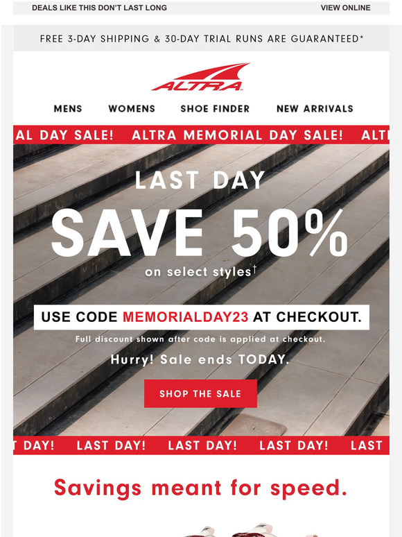 Don't miss out - 50% off is almost 100% over.