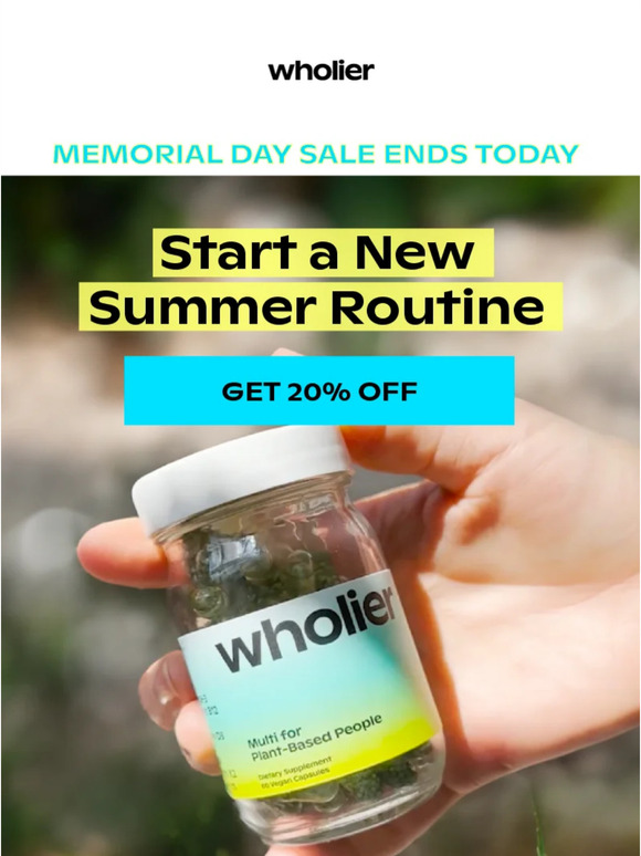 20% Off Sale Ends Today ☀️