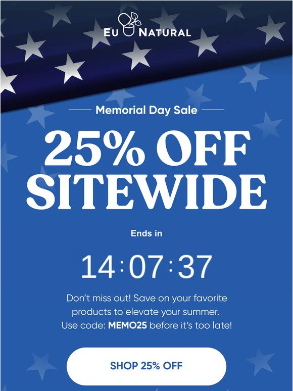 Memorial Day Sale ends tonight!
