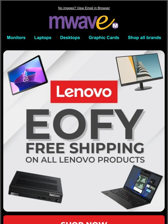 FREE DELIVERY on Lenovo this EOFY!