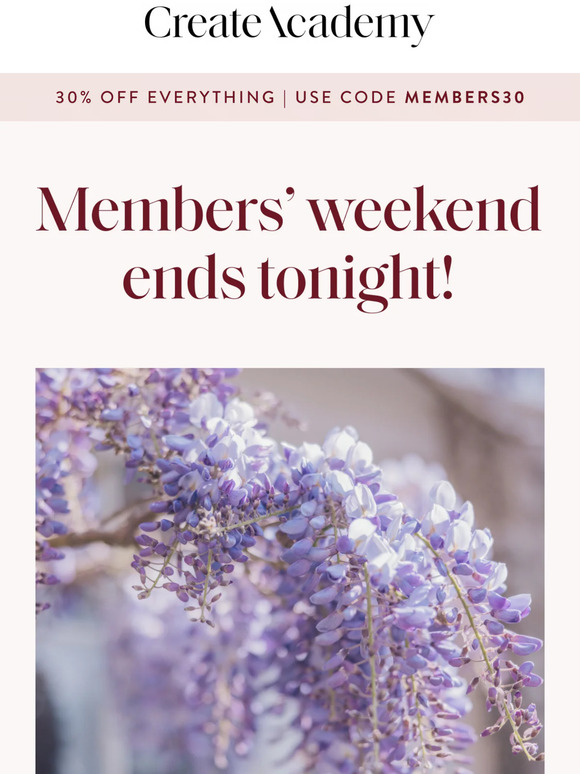 This is it - final day for 30% off