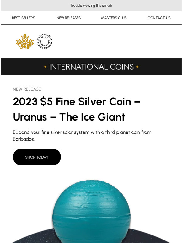 Expand your fine silver solar system with a third planet coin from Barbados.