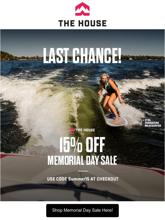 Don't Miss Out on the Last Day of Our Memorial Day Sale - Limited Quantities Available!
