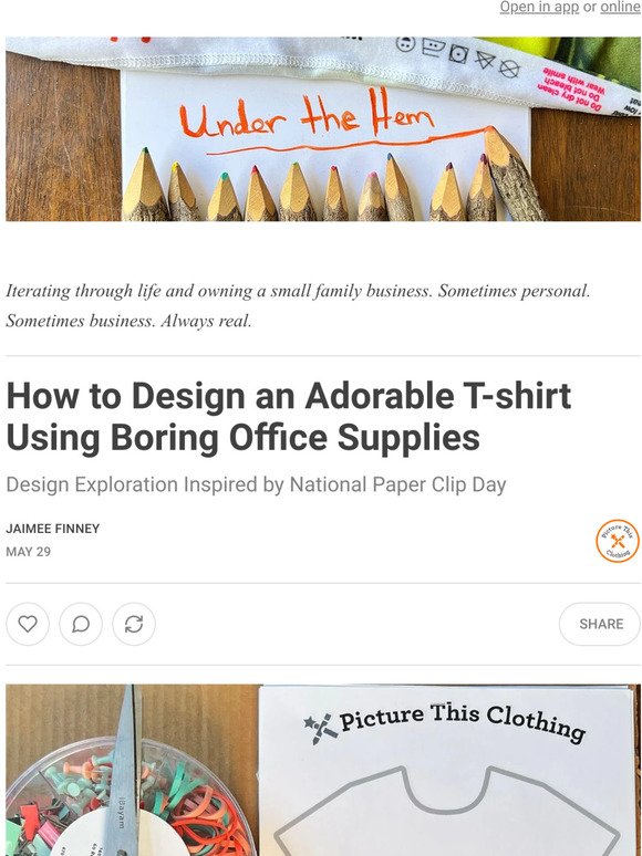 How to Design an Adorable T-shirt Using Boring Office Supplies