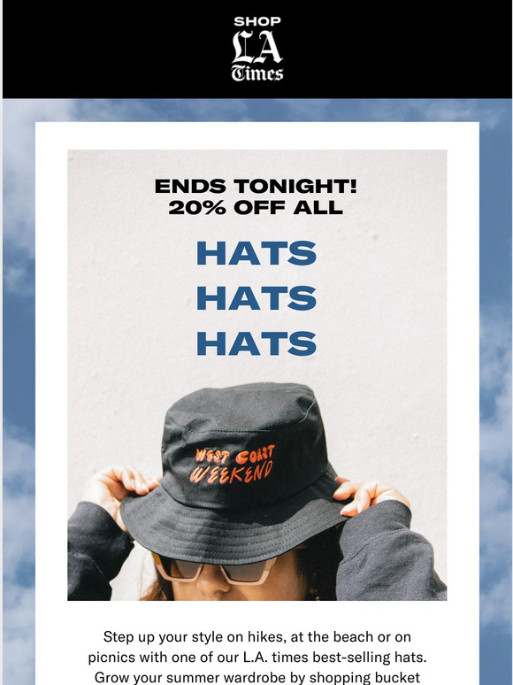 All L.A. Times best-selling hats now 20% off ﻿☀️