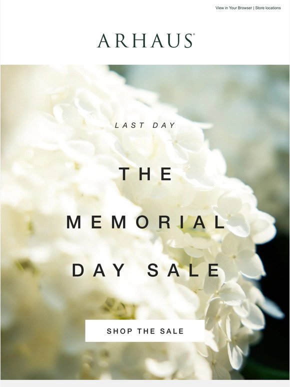 The Memorial Day Sale Ends Today