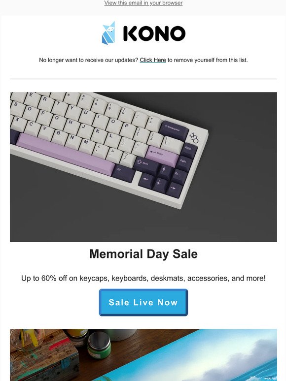 Memorial Day Sale - Save up to 60% on GMK Keycaps, Deskmats, Keyboards, and more!