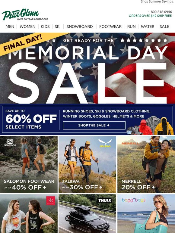 Last Chance to Save on Our Memorial Day Sale!