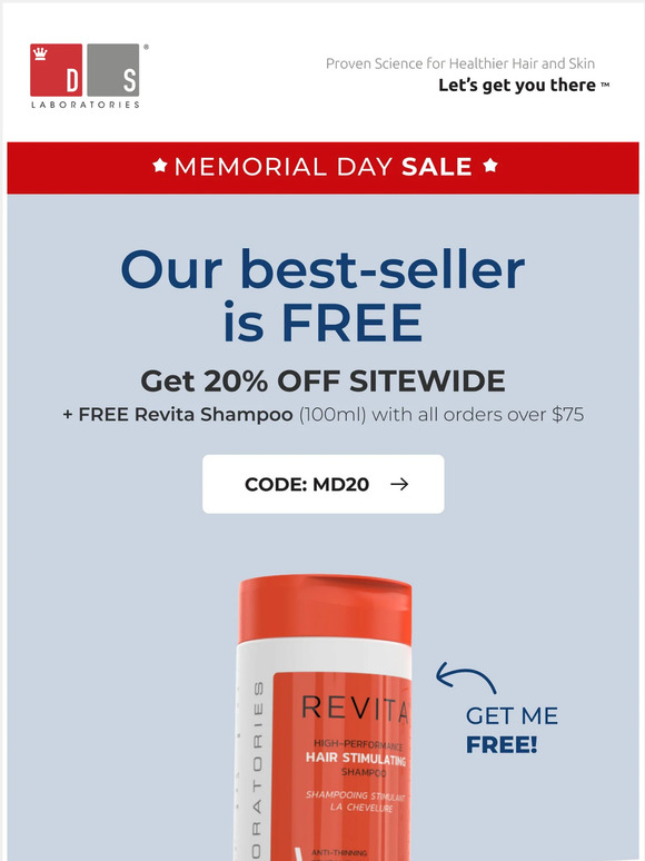 FREE Revita Shampoo + 20% OFF Sitewide
