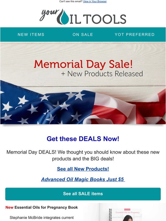 Unbelievable Memorial Day Deals + New Products!
