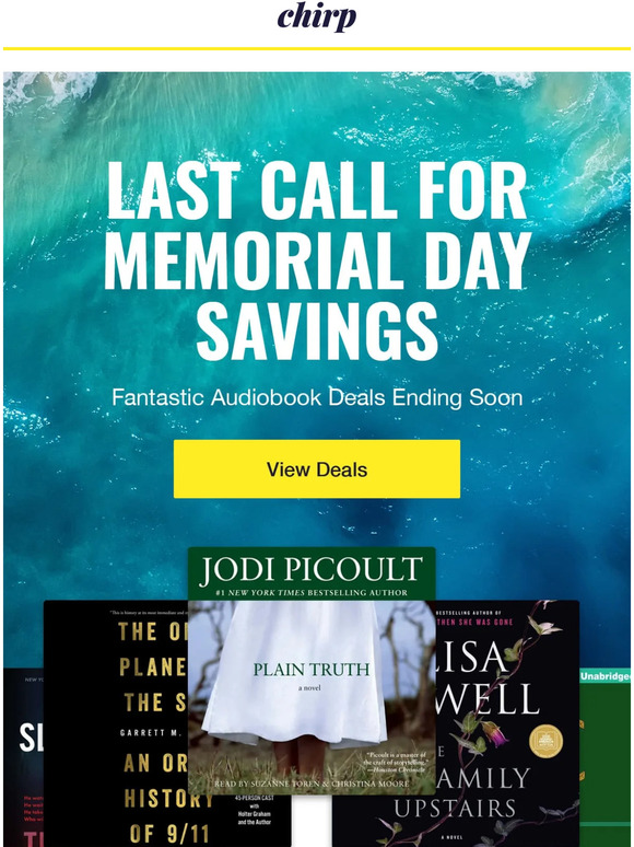 Last chance for Memorial Day savings!