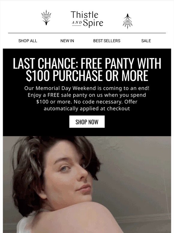 Last Chance to Score Your Free Panty, Babe!