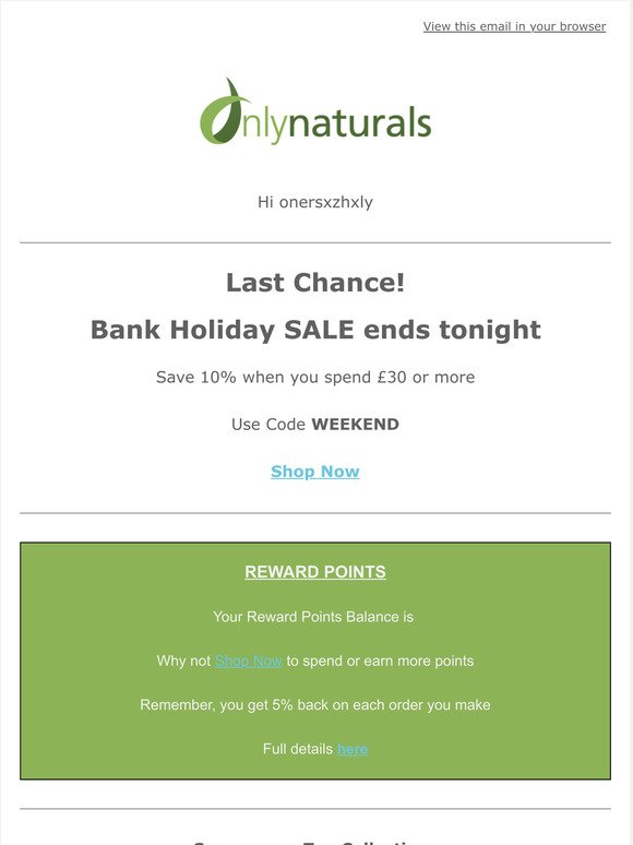 Last Chance! Bank Holiday SALE ends tonight