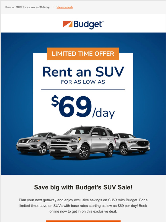 LIMITED TIME: Amazing deals on SUVs!