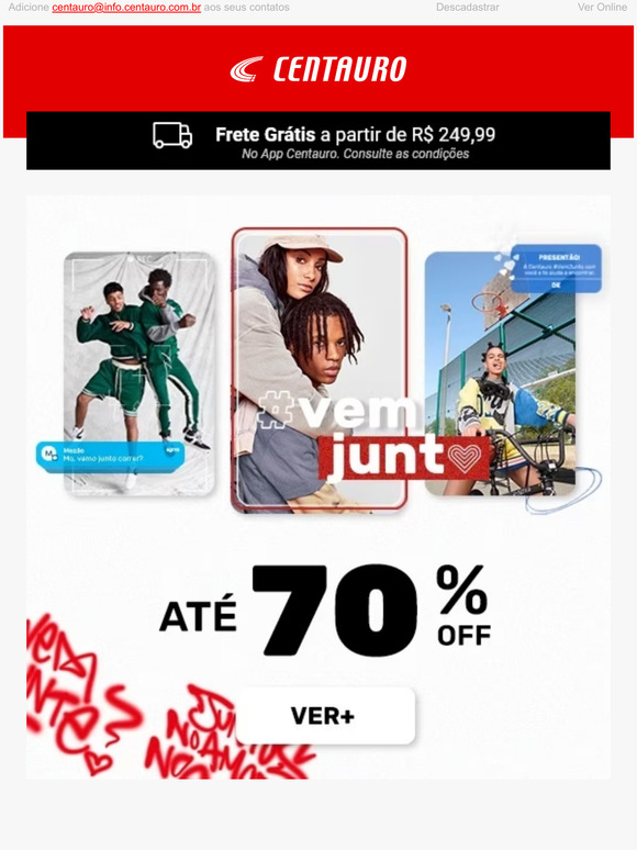 Dia dos namorados com até 70% OFF!